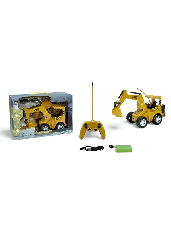 PowerDigger 5CH RC Excavator – LED-Lit Electric Construction Truck for Kids - MD1936.