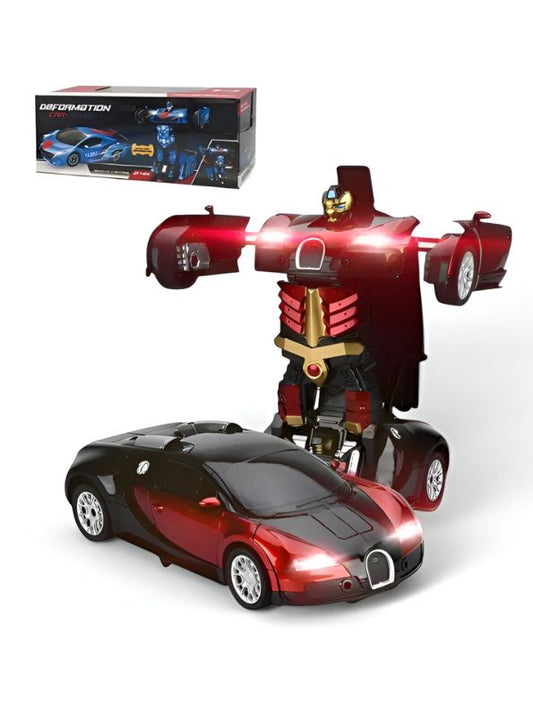 Transformer Car Toy – 2-in-1 Diecast Transforming RC Robot Car | Automatic Inertial Impact Car for Kids – Perfect Gift - MD1796