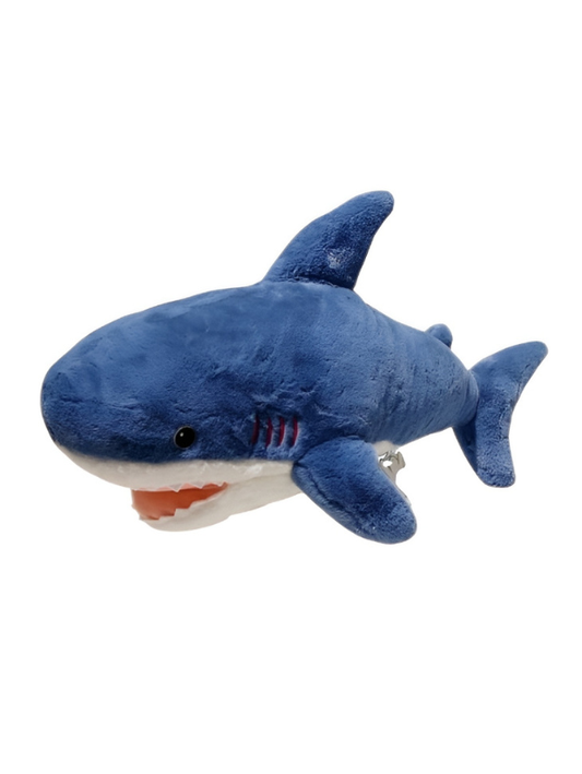10-Inch Blue Shark Plush Toy – Realistic Soft Ocean Animal Toy ST14198.