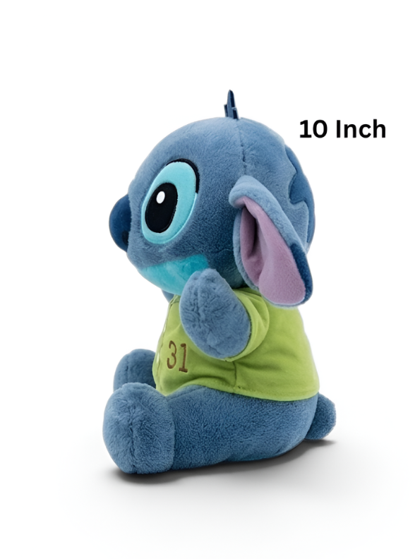 10-Inch Blue Stich Plush Toy in Green Baseball Jersey ST15992.