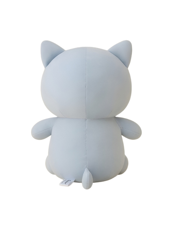 10 Inch Cute Cat Plush Toy with Bow & Fish Embroidery Blue ST14147.