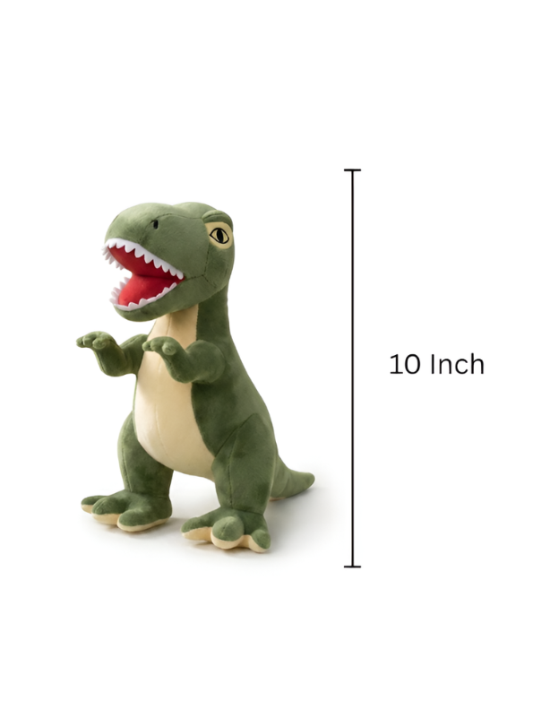 10 Inch T-Rex Dinosaur Soft Toy – Cute Stuffed Animal Plushie Green ST14196.