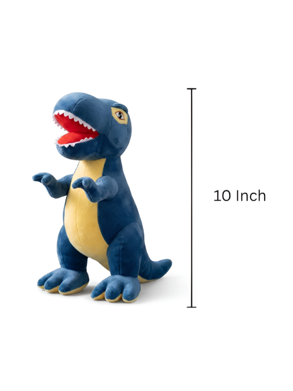 10 Inch T-Rex Dinosaur Soft Toy – Cute Stuffed Animal Plushie Blue T14196.