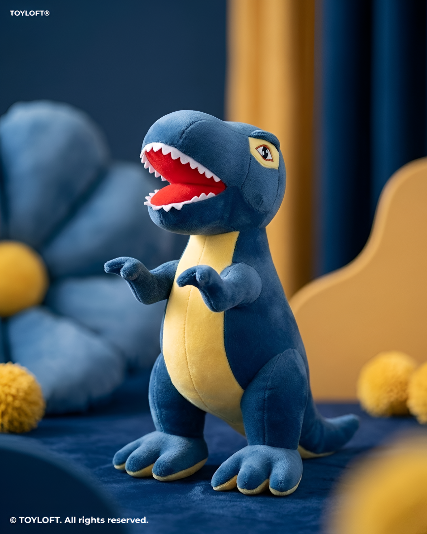10 Inch T-Rex Dinosaur Soft Toy – Cute Stuffed Animal Plushie Blue T14196.
