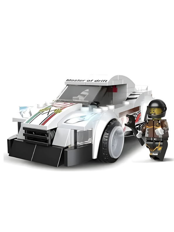 10 in 1 Thunder Race Car Building Bricks Set 181+ Pcs DIY Drift Speed Champions Vehicle Toy MD357