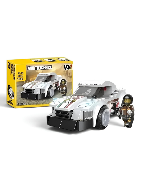 10 in 1 Thunder Race Car Building Bricks Set 181+ Pcs DIY Drift Speed Champions Vehicle Toy MD357