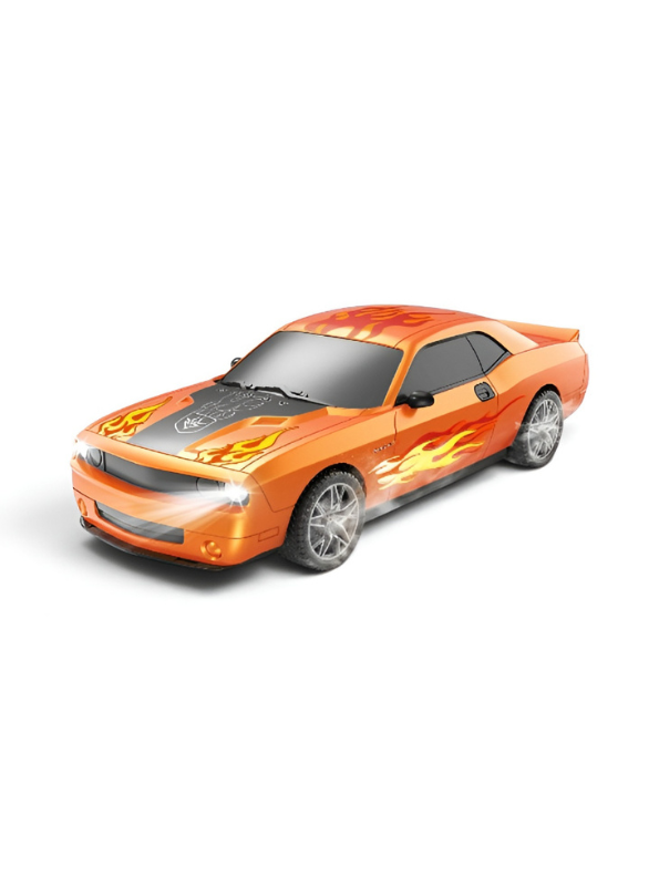 1:10 Scale 4-Channel Remote Control Car - Orange 2.4GHz RC Muscle Car TV7330