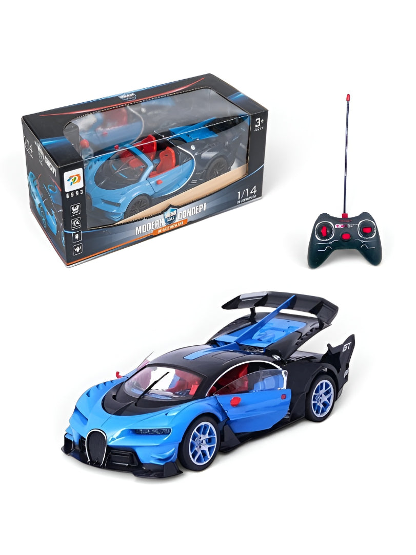 RC Car Hypercar Model - Remote Control Sport Car Toy with Openable Doors & Hood, Working Headlights, 2.4GHz Electric Racing Toy Car for Boys, Kids & Collectors TV1548
