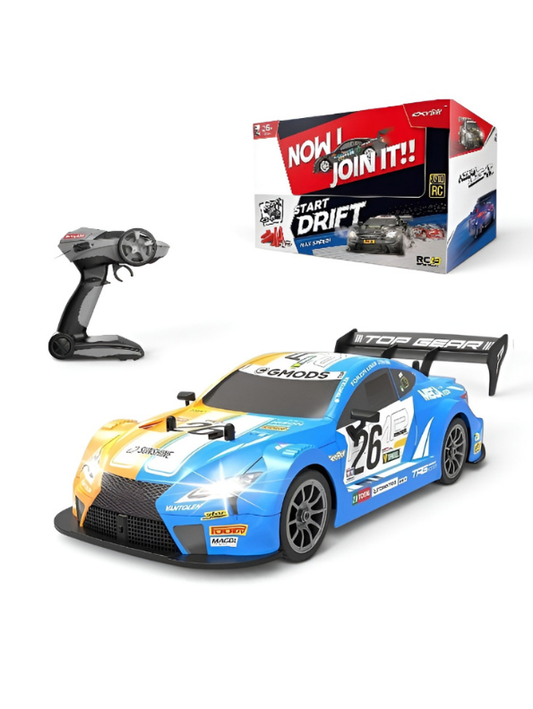 1:16 Remote Control Drift Car, 30KM/H High Speed RC Race Car, 4WD 2.4GHz Electric Toy Vehicle with Extra Racing Tires, LED Lights for Adults and Kids TV4909
