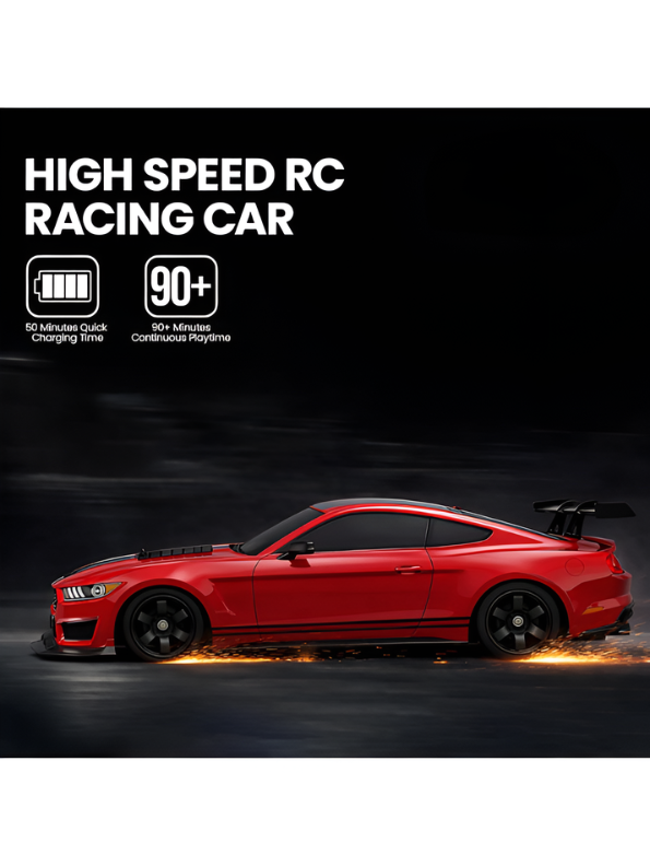 1:16 Scale High-Speed RC Drift Car with LED Lights, Smoke Spray Exhaust LMI16851.