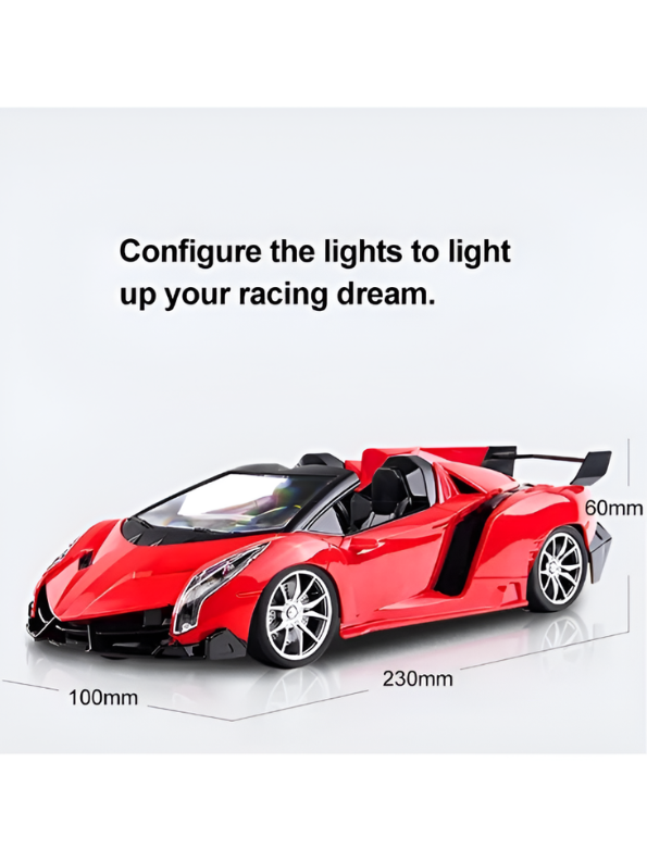 1:18 Scale Remote Control Lamborghini Veneno Roadster Style RC Car Green LMI12767.