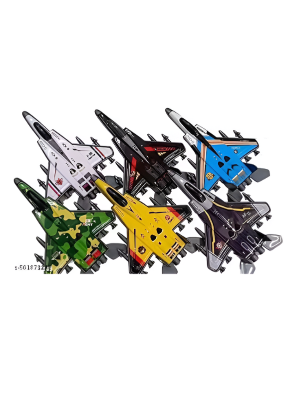 12-Piece Die-Cast Military Fighter Jet Set – Pull-Back Airplane Toys LMI15048.