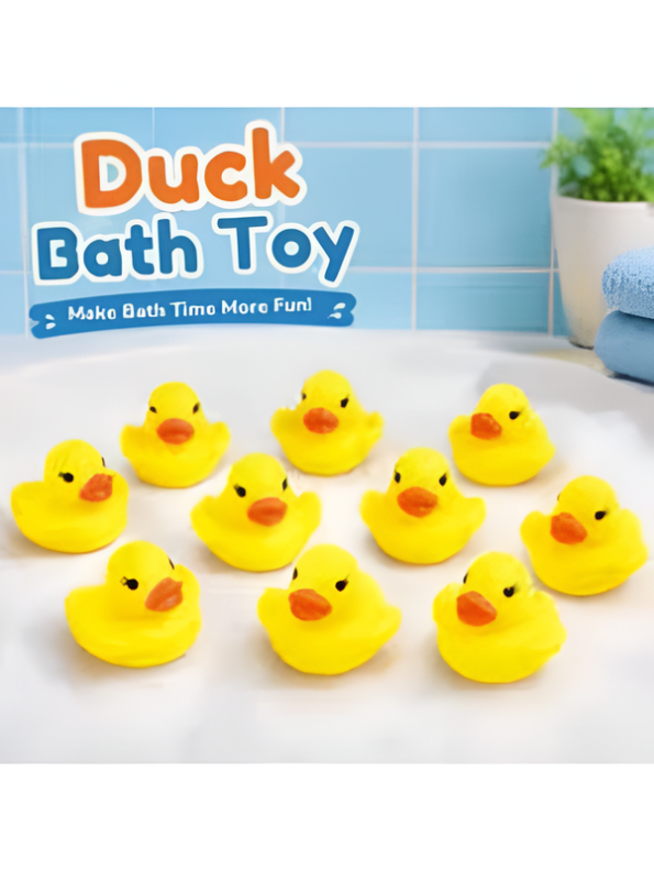 12-Piece Squeezy Mini Rubber Duck Bath Toy Set LMI16704