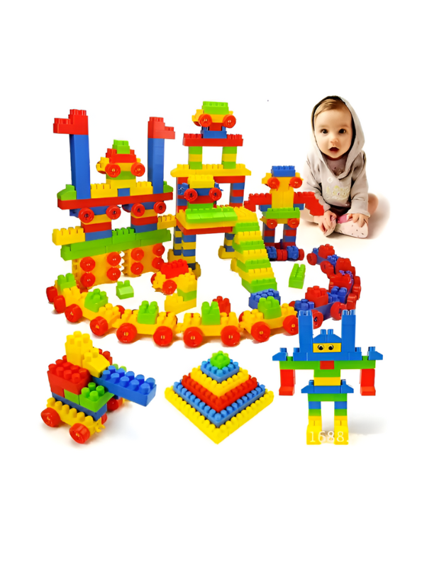 120 Pcs My Blocks Play & Learn Building Set for Kids – Educational Plastic Bricks Toy LMI8255.