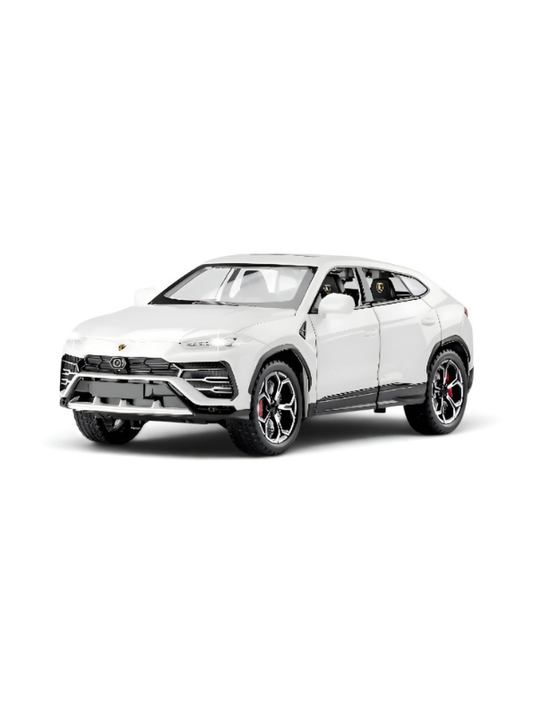 Lamborghini Urus Diecast Car 1:24 Scale White With Smoke Effect Collectible Toy SUV Model with Sound and Light LMI15496