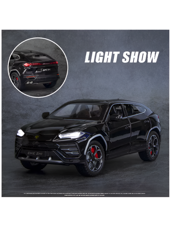 Lamborghini Urus Diecast Car 1:24 Scale With Smoke Effect Collectible Toy SUV Model with Sound and Light LMI15496