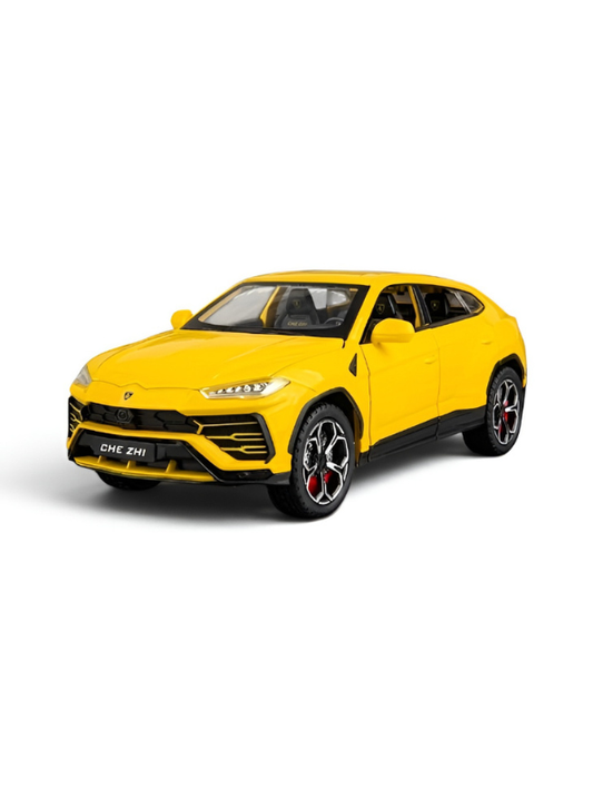 Lamborghini Urus Diecast Car 1:24 Scale Yellow With Smoke Effect Collectible Toy SUV Model with Sound and Light LMI15496