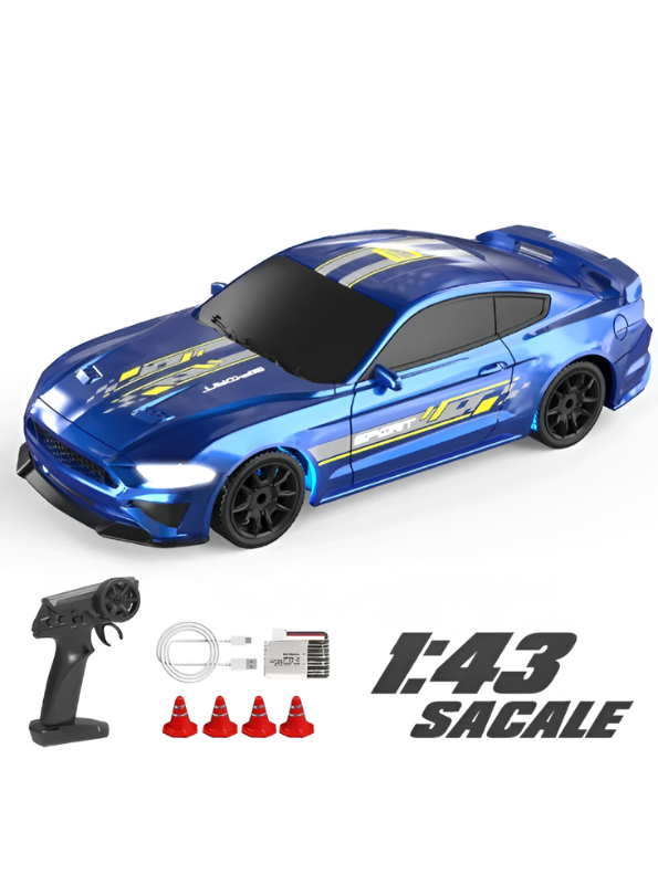 Drift RC Car – Blue 4WD High-Speed 1:43 Scale Remote Control Racing Car TV5918