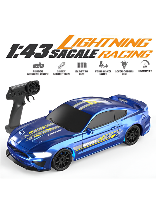 Drift RC Car – Blue 4WD High-Speed 1:43 Scale Remote Control Racing Car TV5918
