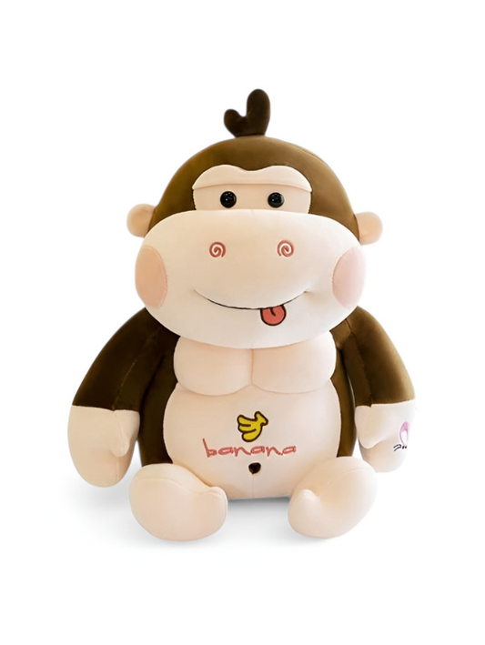 15-Inch Chubby Gorilla Plush Toy - Cute Stuffed Monkey Animal ST14773.