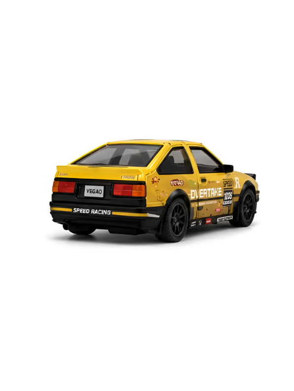 1:64 Scale Mini RC Toyota AE86 Trueno Drift Car Yellow MD582.