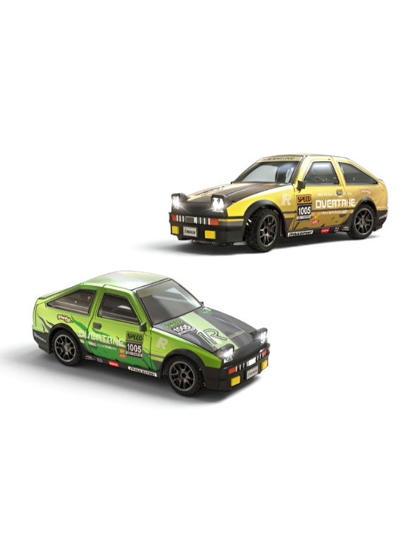 1:64 Scale Mini RC Toyota AE86 Trueno Drift Car Yellow MD582.