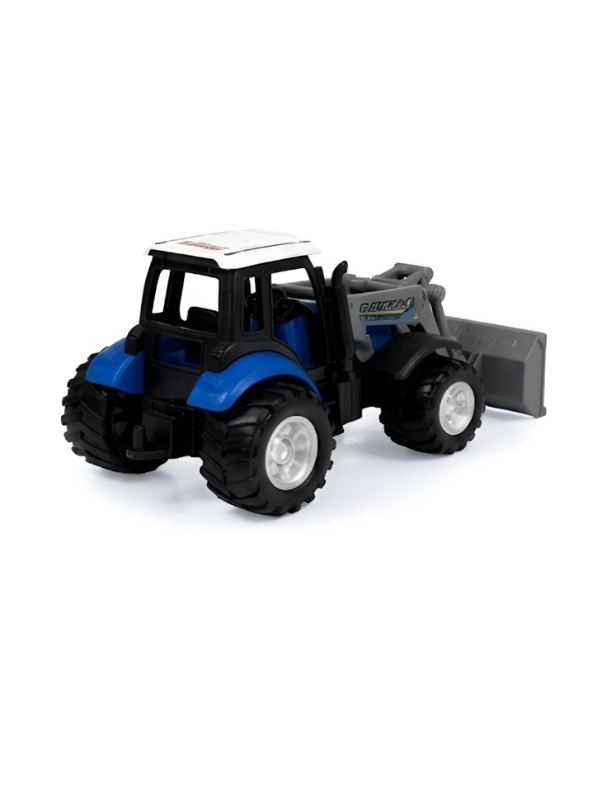 1:64 Scale Mini RC Tractor Toy with Acrylic Display Case Dozer Blade MD578.