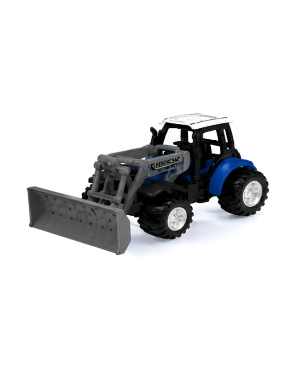 1:64 Scale Mini RC Tractor Toy with Acrylic Display Case Dozer Blade MD578.