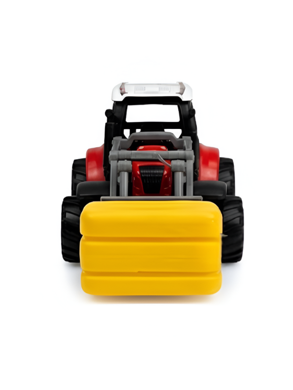 1:64 Scale Mini RC Tractor Toy with Acrylic Display Case Pallet Fork MD578.