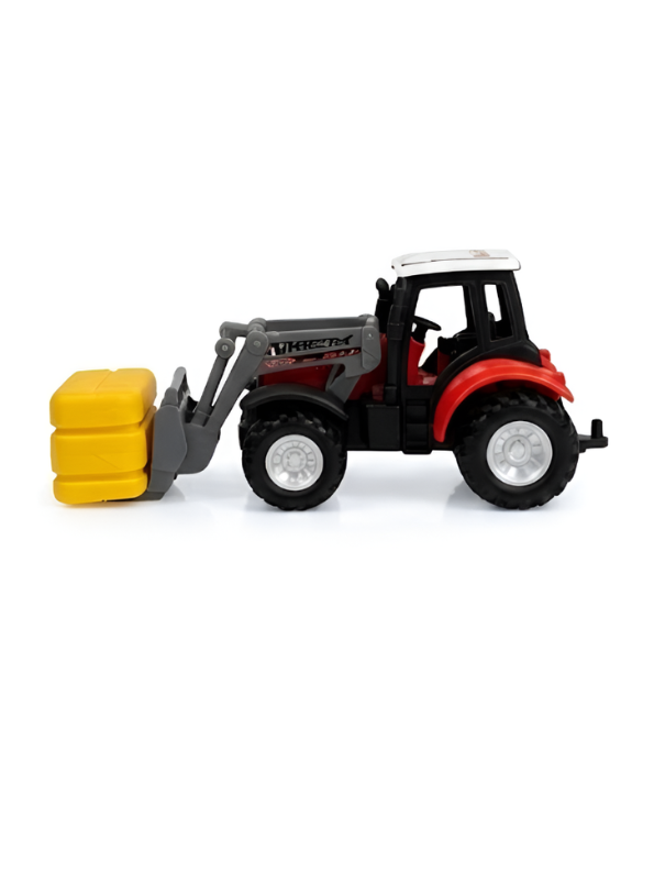 1:64 Scale Mini RC Tractor Toy with Acrylic Display Case Pallet Fork MD578.