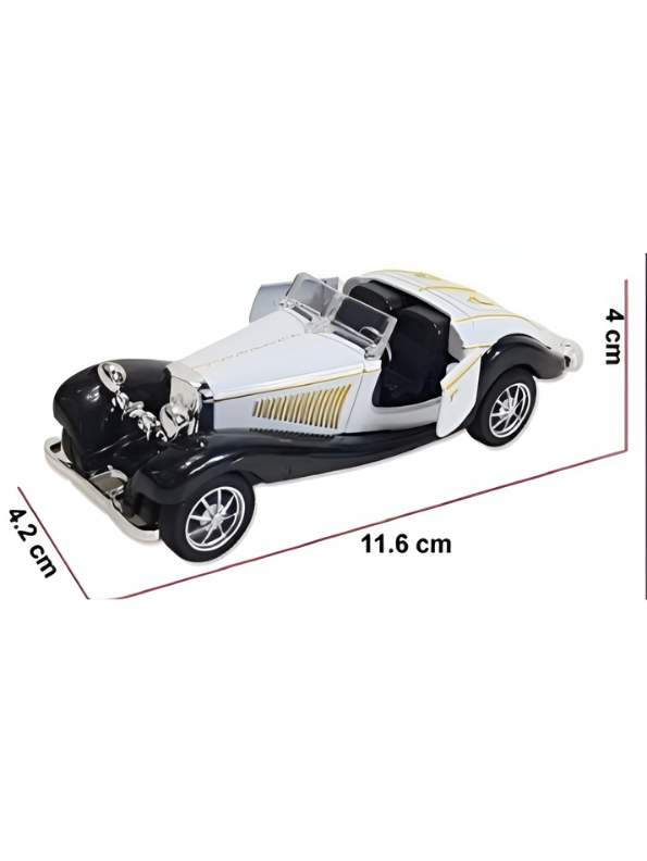 1936 Mercedes-Benz 500K Special Roadster  Vintage Diecast Model Car – 1:36 Premium Alloy Pull-Back Miniature Car Openable Doors LMI16724