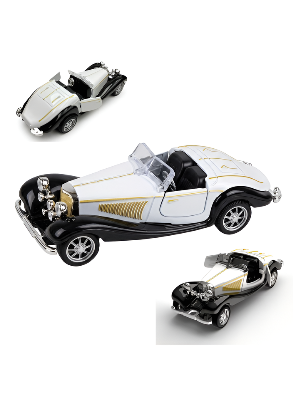1936 Mercedes-Benz 500K Special Roadster  Vintage Diecast Model Car – 1:36 Premium Alloy Pull-Back Miniature Car Openable Doors LMI16724