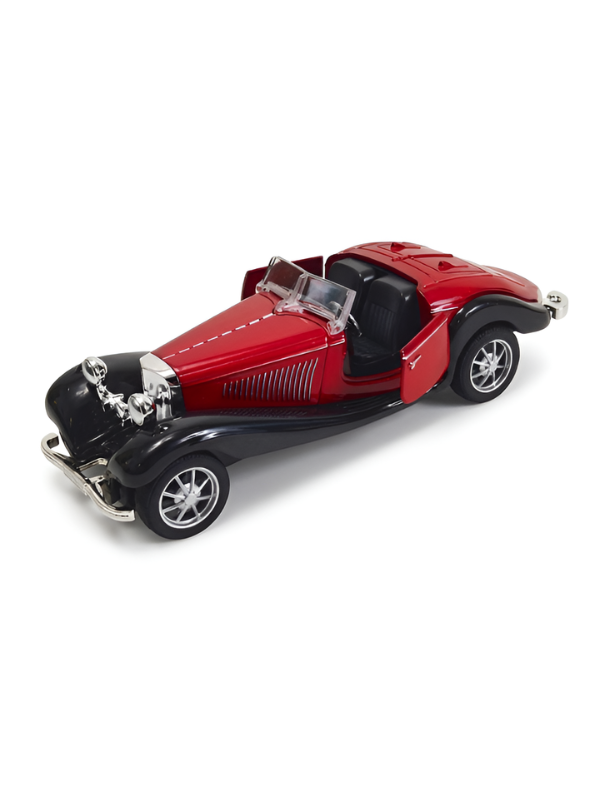 1936 Mercedes-Benz 500K Special Roadster  Vintage Diecast Model Car – Red 1:36 Premium Alloy Pull-Back Miniature Car Openable Doors LMI16724
