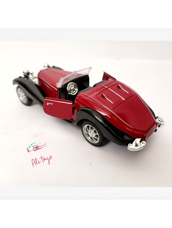 1936 Mercedes-Benz 500K Special Roadster  Vintage Diecast Model Car – Red 1:36 Premium Alloy Pull-Back Miniature Car Openable Doors LMI16724