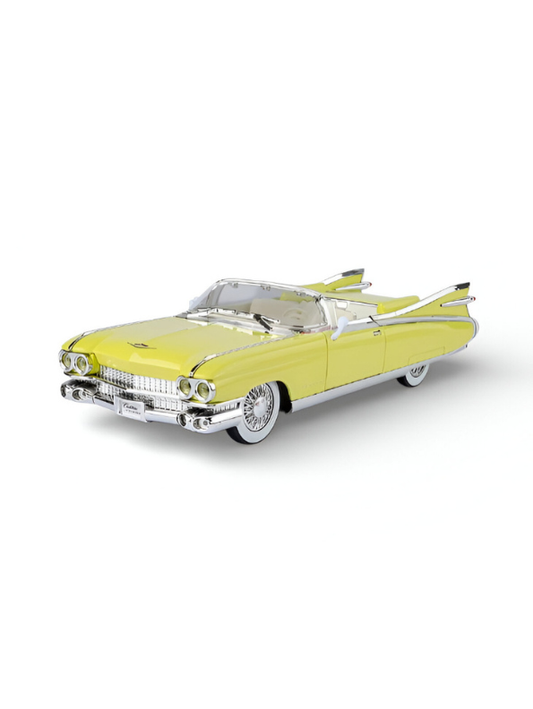 1959 Cadillac Eldorado Biarritz 1:24 Scale Diecast Vintage Classic Model Car Yellow TV6639.