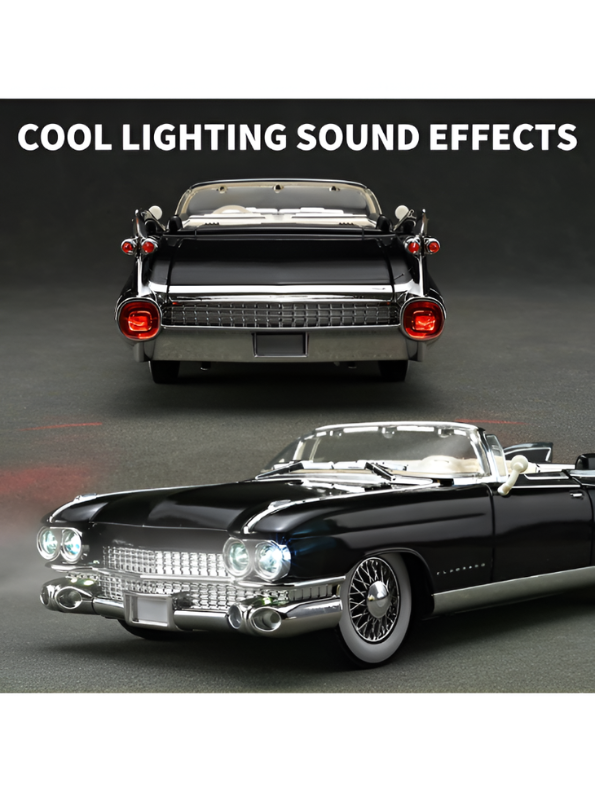 1959 Cadillac Eldorado Biarritz 1:24 Scale Diecast Vintage Classic Model Car Black TV6639.