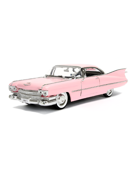 1959 Cadillac Series 62 Diecast Model Car 1:24 Scale – Classic Vintage American Luxury Collectible Pink TV6123.