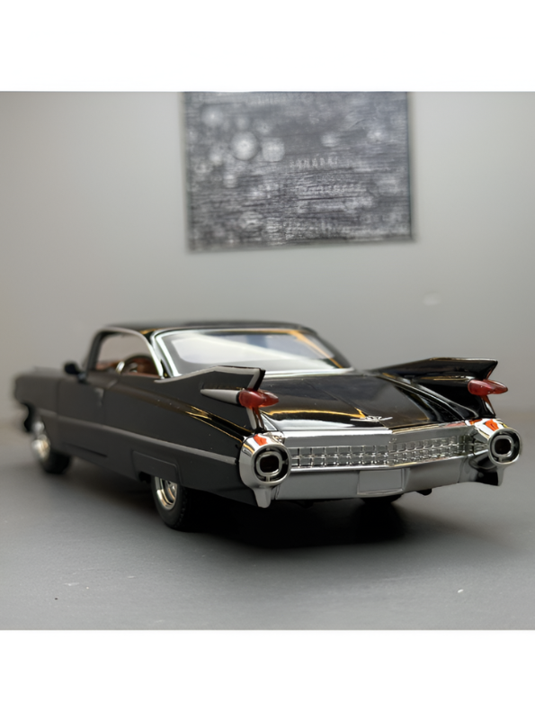 1959 Cadillac Series 62 Diecast Model Car 1:32 Scale – Classic Vintage American Luxury Collectible Black TV6280.