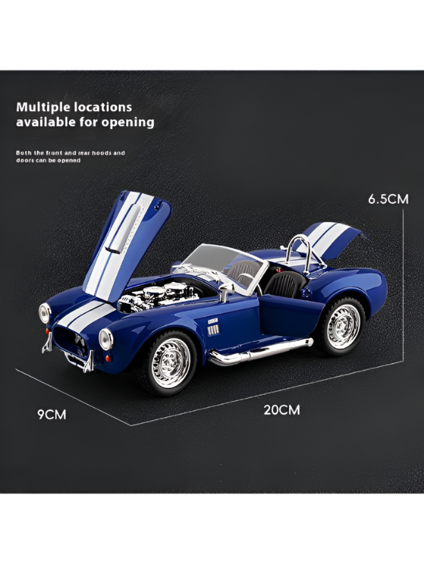 1965 Shelby Cobra 427 S/C Diecast Car 1:22 Scale MD608.