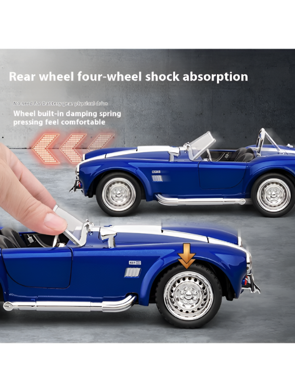 1965 Shelby Cobra 427 S/C Diecast Car 1:22 Scale MD608.