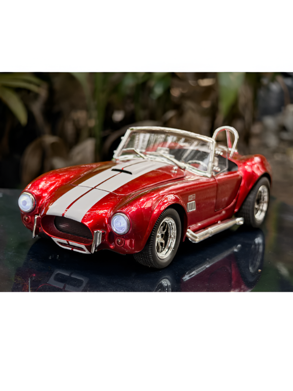 1965 Shelby Cobra 427 S/C Diecast Car 1:22 Scale Red MD608.