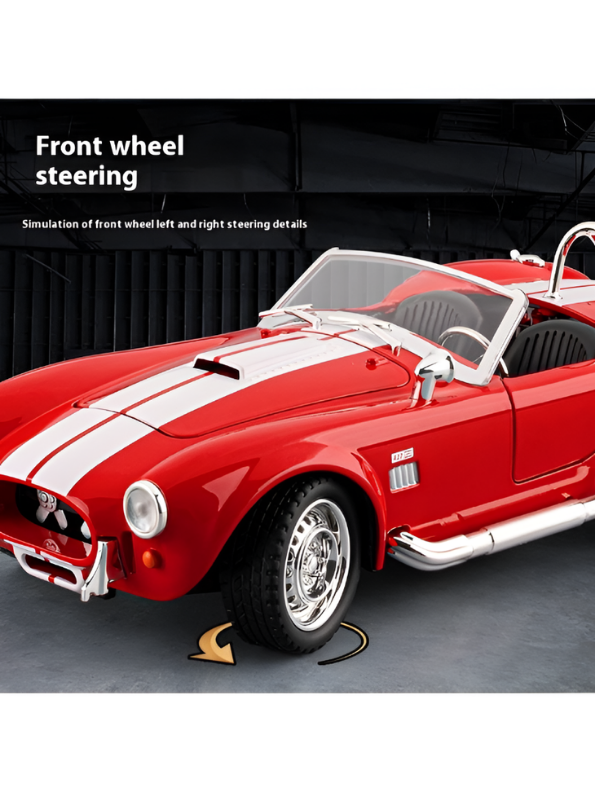 1965 Shelby Cobra 427 S/C Diecast Car 1:22 Scale Red MD608.