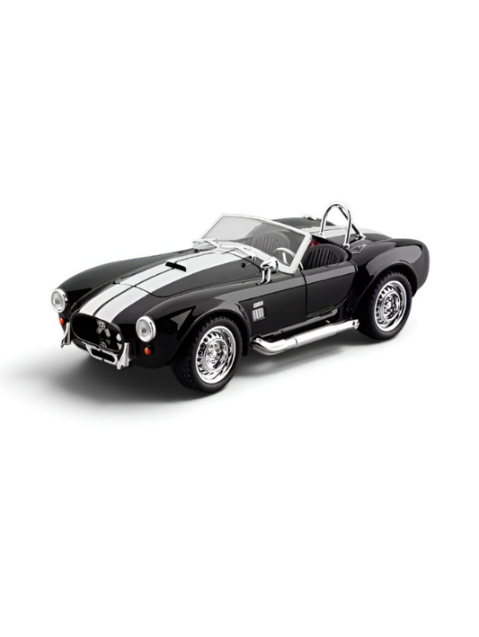 1965 Shelby Cobra 427 S/C Diecast Car 1:22 Scale Black MD608.
