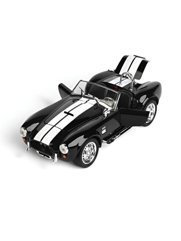 1965 Shelby Cobra 427 S/C Diecast Car 1:22 Scale Black MD608.