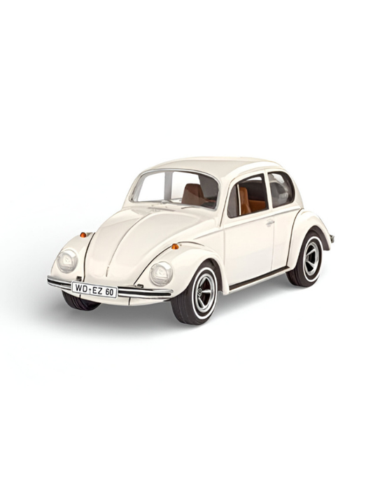 1967 Volkswagen Beetle 1:24 Diecast Car – Classic Vintage Collectible Model White TV5926.