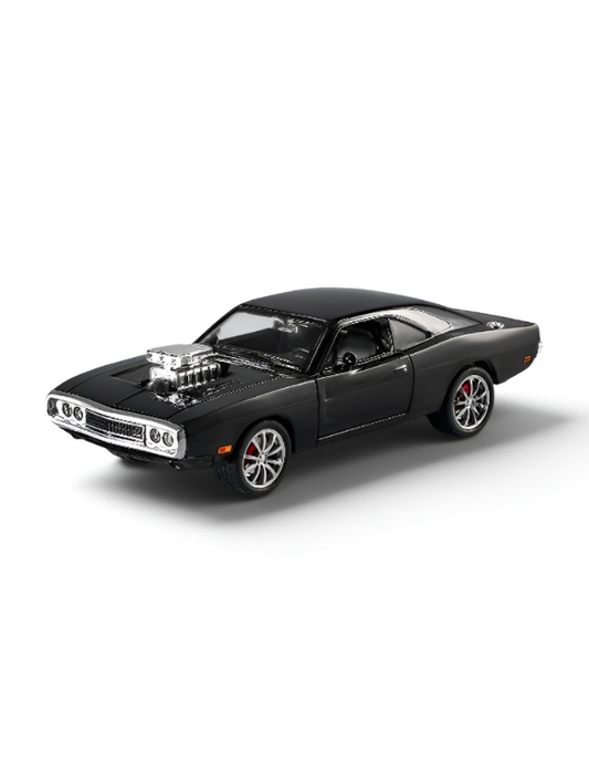 1970 Dodge Charger Diecast Alloy Model Car 1:24 Scale | Lights, Sound & Pull-Back Action TV5608