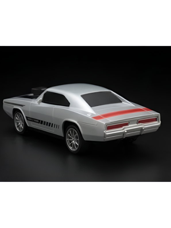 1970 Dodge Charger R/T Classic Muscle Car 1:24 Scale– Silver Diecast Toy Car MD284.