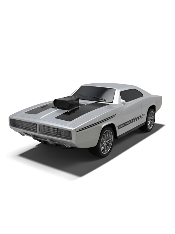 1970 Dodge Charger R/T Classic Muscle Car 1:24 Scale– Silver Diecast Toy Car MD284.