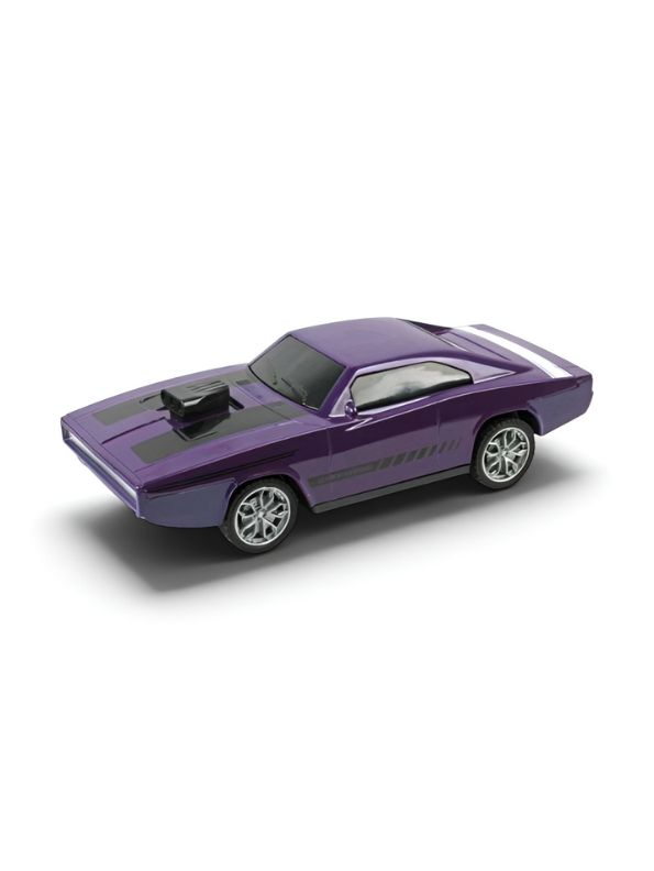 1970 Dodge Charger R/T Classic Muscle Car 1:24 Scale– Purple Diecast Toy Car MD284.