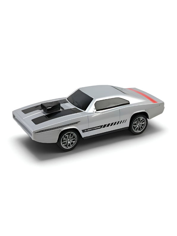 1970 Dodge Charger R/T Classic Muscle Car 1:24 Scale– Silver Diecast Toy Car MD284.